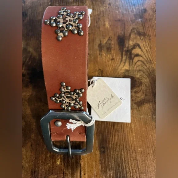 NWT Free People Starcrossed studded Leather Belt - Picture 6 of 6
